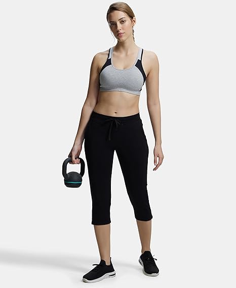 Jockey 1380 Women’s Wirefree Padded Cotton Active Bra – Racerback with Stay Fresh Comfort